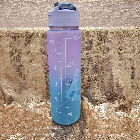 Purple to Blue Gradient 32 Ounce Motivational Flip Top Water Bottle - Picture 7 of 8
